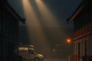 综艺山河唱腔录封面，老戏台与舞台灯光